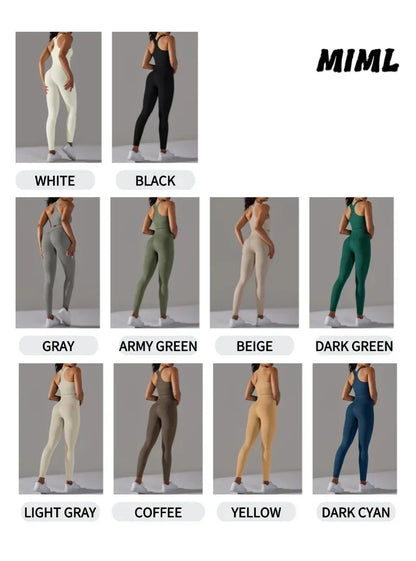 2 Piece Sets Womens Outfits Yoga Clothing Womens Sports Leggings Sexy Yoga Pants New Workout Elastic Vest for Women Gym Sets