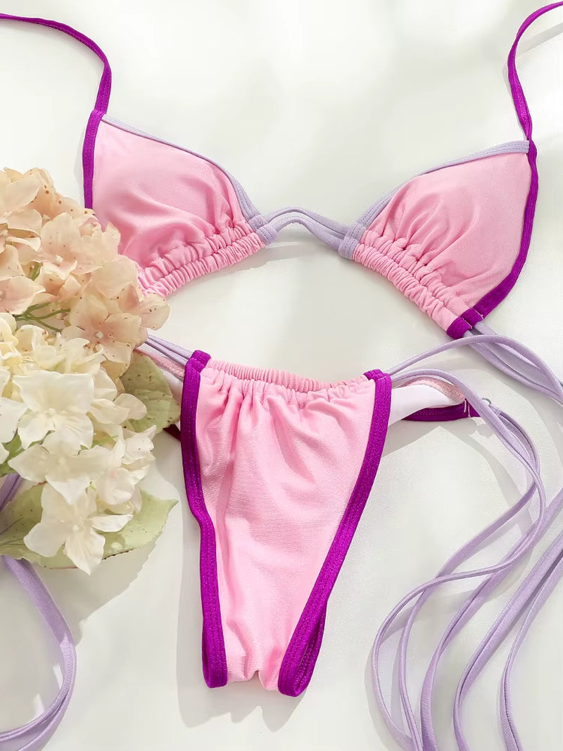 Sexy Bikini Sets Women Swimwear Bikinis Thongs Swimsuit Female Biquinis Bathing Suit Bandage Beachwear Two Piece Bikinis