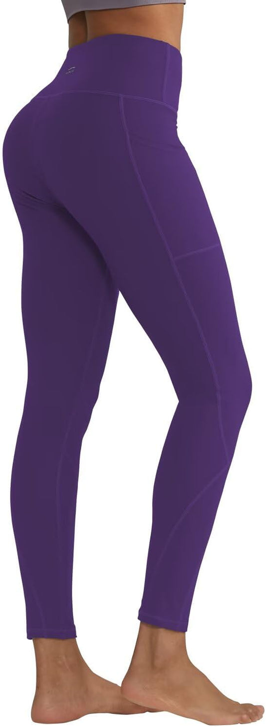 High Waisted Leggings for Women with 3 Pockets, Tummy Control Yoga Pants for Workout Yoga Casual