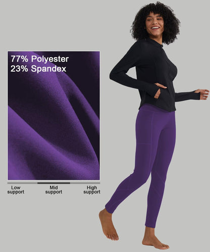 High Waisted Leggings for Women with 3 Pockets, Tummy Control Yoga Pants for Workout Yoga Casual