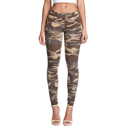 Melody Camo Leggings Camouflage Jeans Womens Workout Skinny Pants Cotton Spandex Straight Leg Bum Lift Shapewear Full Length